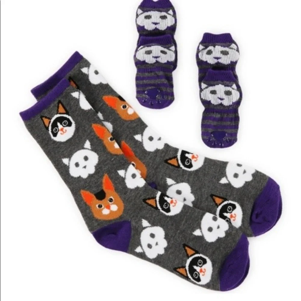 halloween pet & owner socks matching set